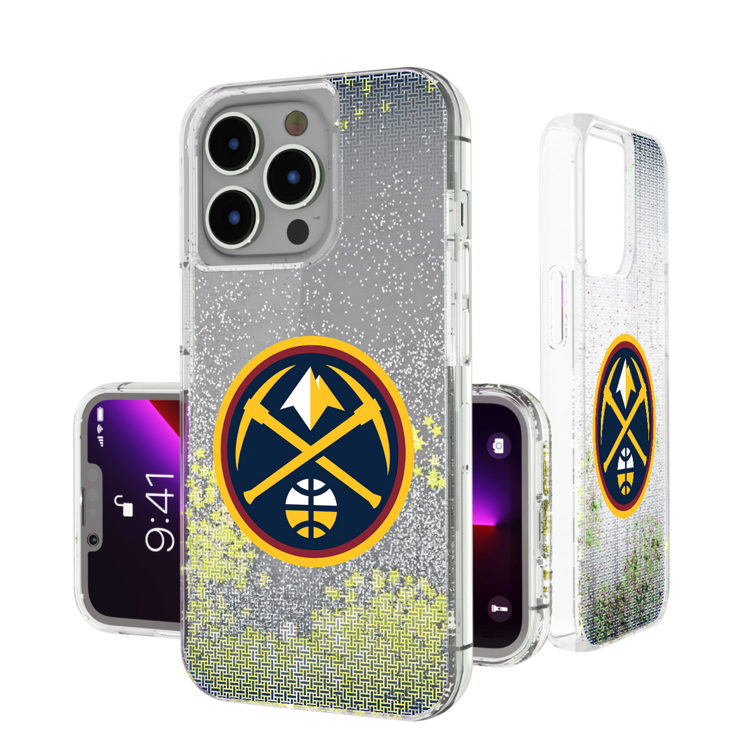 Denver Nuggets Linen Logo iPhone Glitter Case