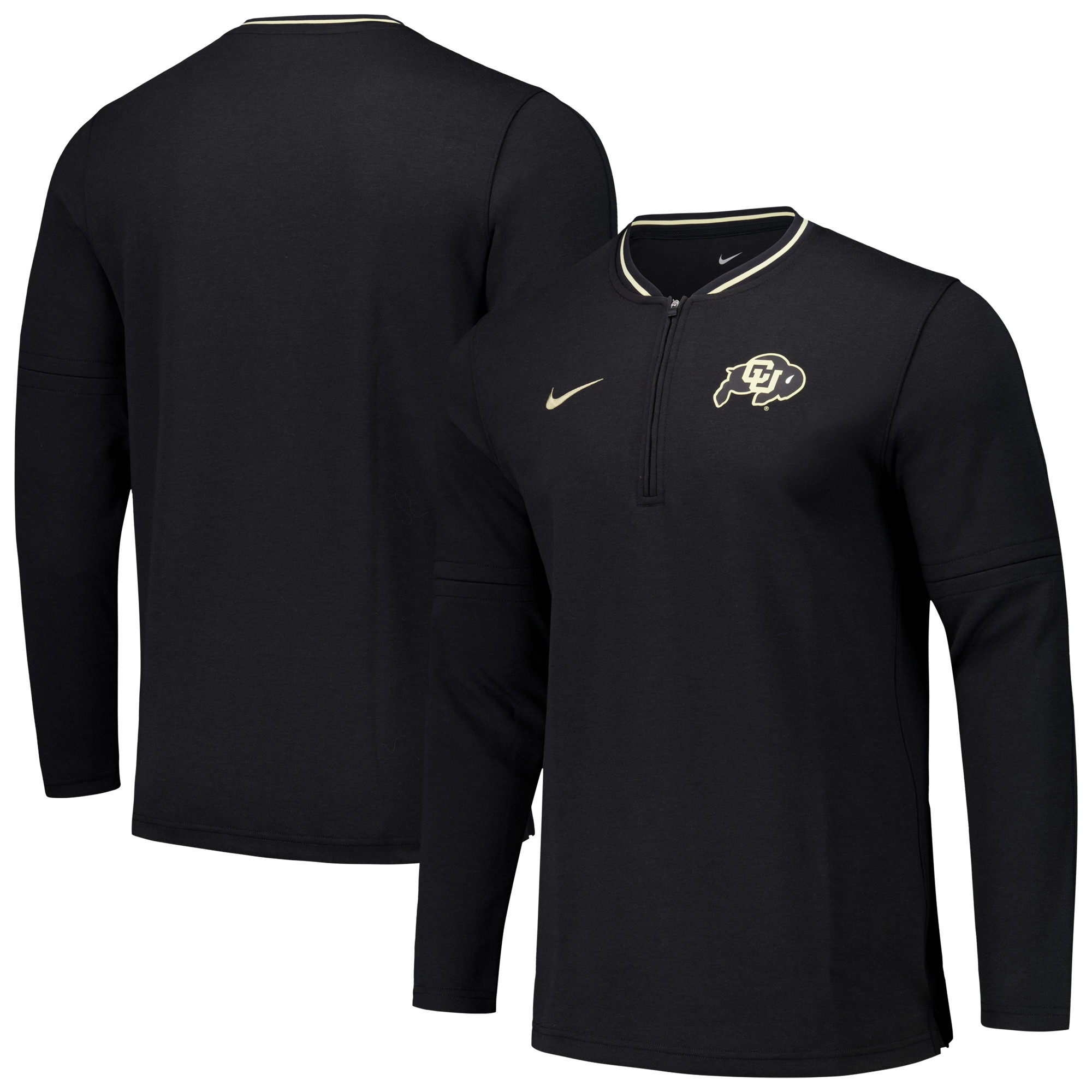 Men's Nike Black Colorado Buffaloes Coaches Quarter-Zip Jacket - Image 7