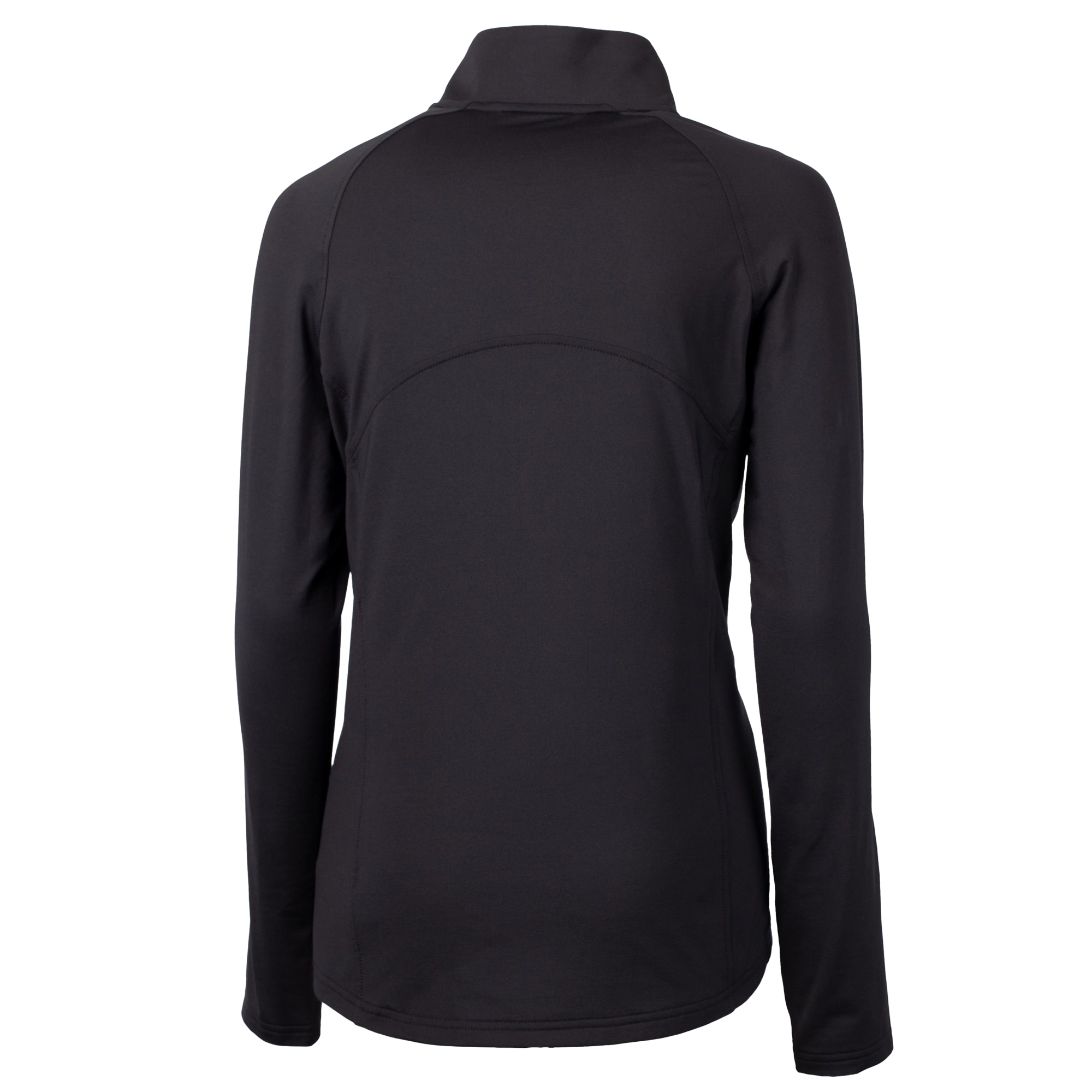 Women's Cutter & Buck Black Pittsburgh Pirates DryTec Adapt Eco Knit Stretch Recycled Raglan Half-Zip Top - Image 4