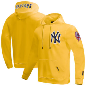 Men's Pro Standard Yellow New York Yankees Classic Chenille Pullover Hoodie