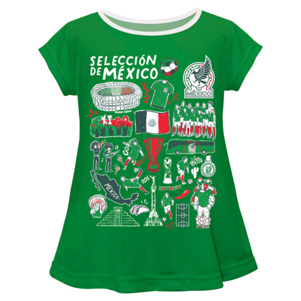 Youth Vive La Fete  Green Mexico National Team A-Line Top