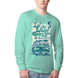 Men's Margaritaville Mint Seattle Mariners Bus Waves Graphic Long Sleeve T-Shirt