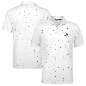 Men's Levelwear White Atlanta Braves Confetti Insignia 2.0 Polo