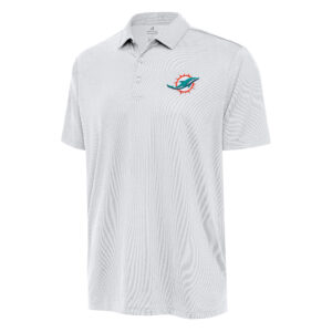 Men's Antigua White Miami Dolphins Big & Tall Ellipse Polo