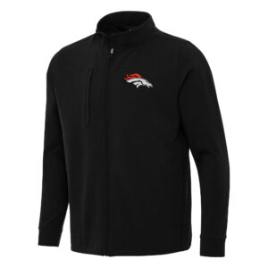 Men's Antigua  Black Denver Broncos Regard Full-Zip Jacket
