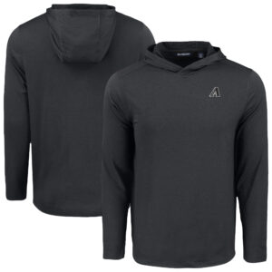 Men's Cutter & Buck Black Arizona Diamondbacks Coastline Epic Comfort Eco Recycled Long Sleeve Hoodie T-Shirt