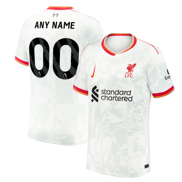 Men's Nike  White Liverpool 2024/25 Third Custom Replica Jersey - Image 5