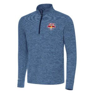 Men's Antigua Heather Navy/Blue New York Red Bulls Cause Quarter-Zip Top