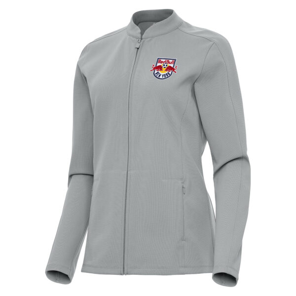 Women's Antigua Gray New York Red Bulls Regard Full-Zip Jacket