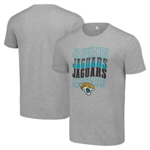Men's Starter Heather Gray Jacksonville Jaguars Four Team Name Logo T-Shirt