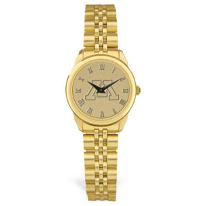 Women's Jardine Minnesota Golden Gophers Gold Medallion Rolled Link Bracelet Wristwatch