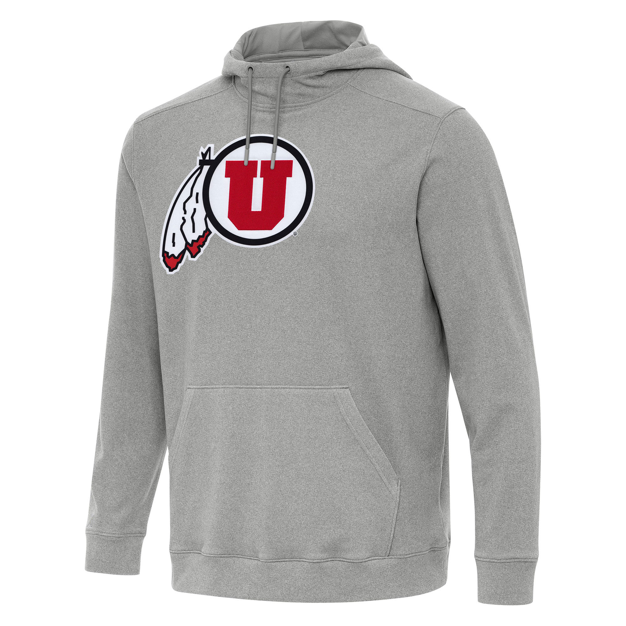 Men's Antigua Heather Gray Utah Utes Cloud Pullover Hoodie
