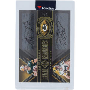 Aaron Rodgers & Jordy Nelson Green Bay Packers Autographed 2018 Panini Majestic Ring Bearers #RB-GB #3/3 Card