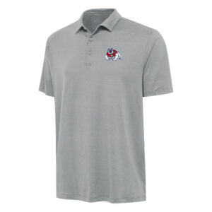 Men's Antigua Gray Fresno State Bulldogs Reprocess Polo
