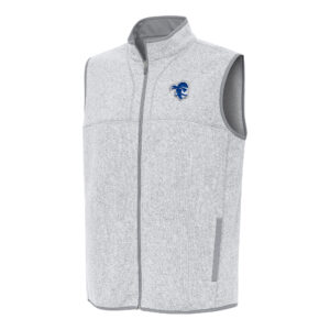 Men's Antigua Heather Gray Seton Hall Pirates Fortune Full-Zip Vest