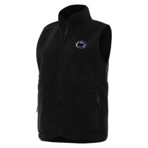 Women's Antigua  Black Penn State Nittany Lions Nostalgic Full-Zip Vest