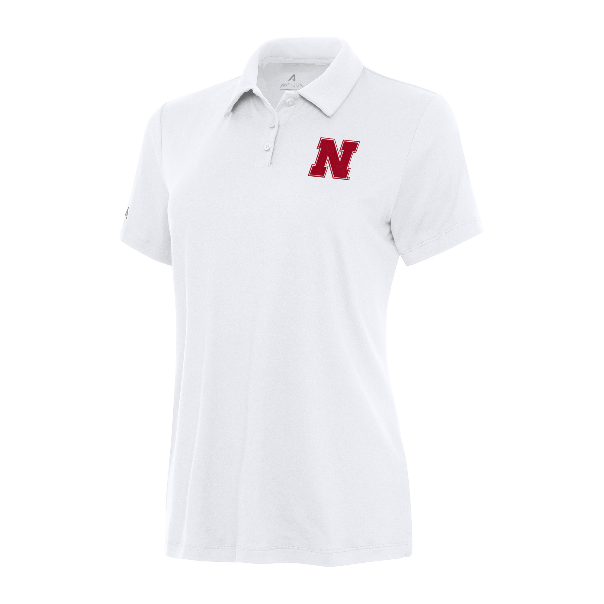 Women's Antigua White Nebraska Huskers Reprocess Polo