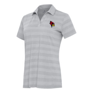 Women's Antigua Gray Illinois State Redbirds Tunnel Polo
