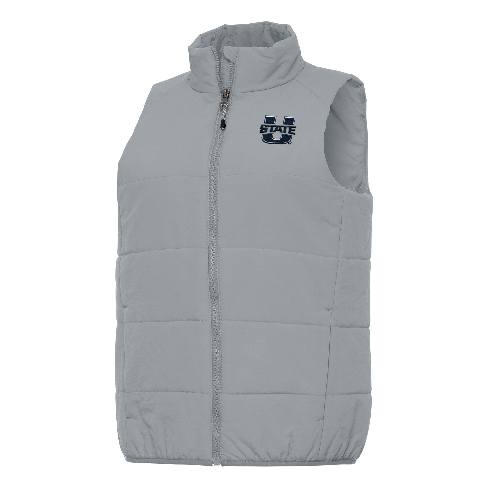 Women's Antigua Gray Utah State Aggies Experience Full-Zip Vest
