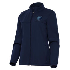 Women's Antigua Navy Memphis Grizzlies Links 2 Full-Zip Golf Jacket