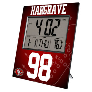 Keyscaper Javon Hargrave San Francisco 49ers Digital Desk & Wall Clock