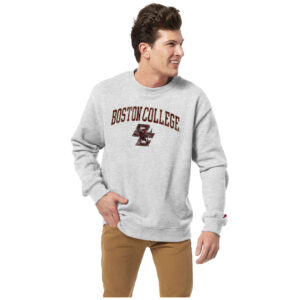 Men's League Collegiate Wear  Heather Gray Boston College Eagles Essentials 2.0 Pullover Crewneck