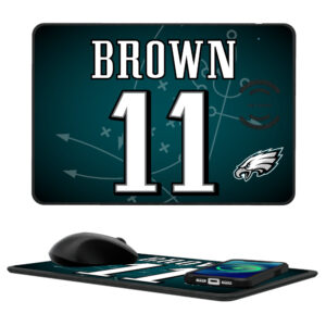Keyscaper A.J. Brown Philadelphia Eagles Wireless Charger and Mouse Pad