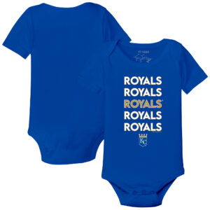 Infant Tiny Turnip Royal Kansas City Royals Stacked Bodysuit