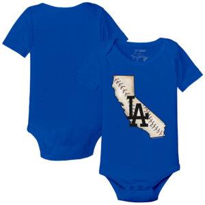Infant Tiny Turnip Royal Los Angeles Dodgers State Outline Bodysuit