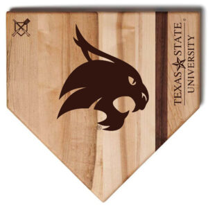 Baseball BBQ  Texas State Bobcats 17" x 17" Home Plate Cutting Board