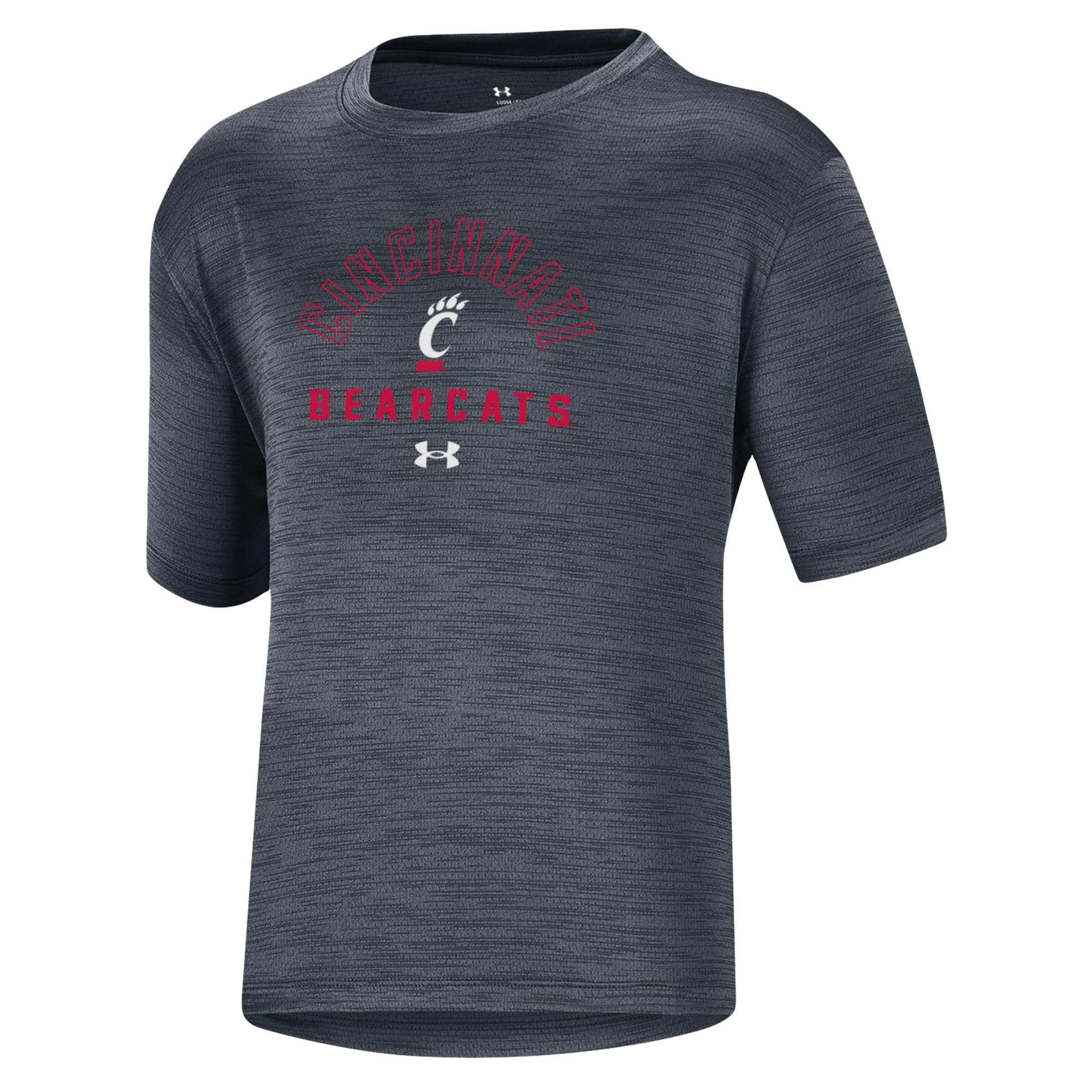 Youth Under Armour Heather Black Cincinnati Bearcats Vent Tech Mesh Performance T-Shirt - Image 6