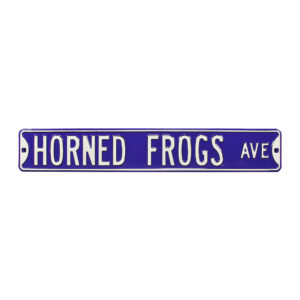 Purple TCU Horned Frogs 6" x 36" College Ave Street Sign