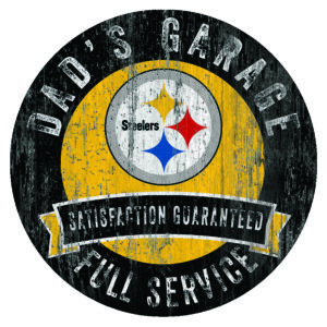 Pittsburgh Steelers 12" x 12" Dad's Garage Sign
