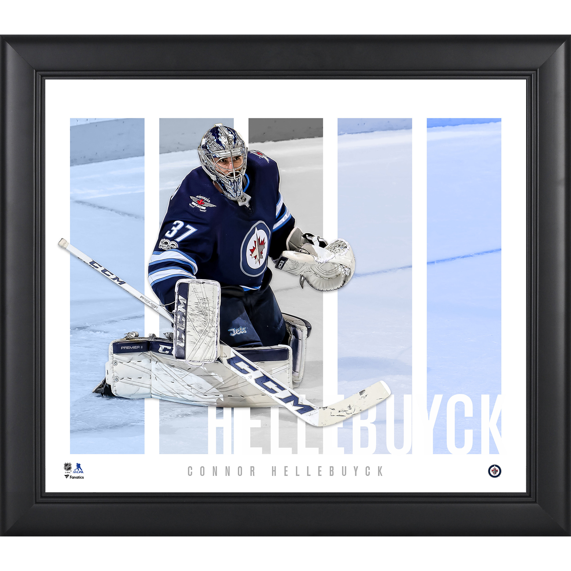 Connor Hellebuyck Winnipeg Jets Framed 15'' x 17'' Player Panel Collage