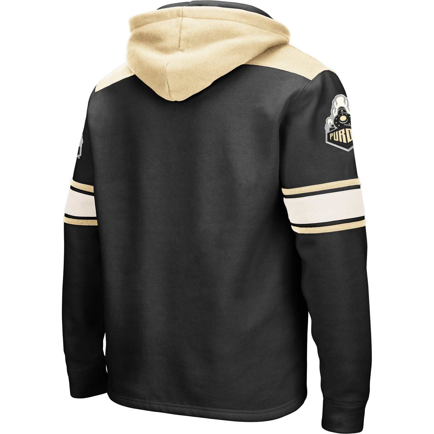 Men's Colosseum Black Purdue Boilermakers 2.0 Lace-Up Pullover Hoodie - Image 8