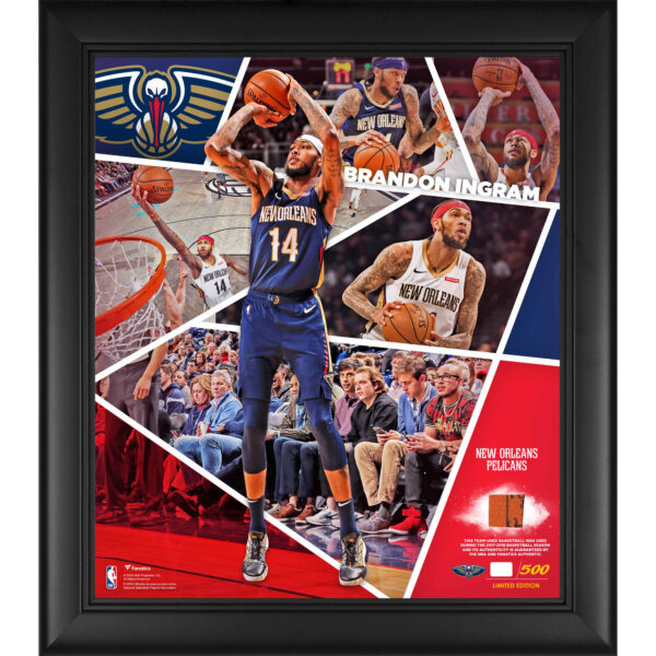 Brandon Ingram New Orleans Pelicans Framed 15" x 17" Impact Player Collage with a Piece of Team-Used Basketball - Limited Edition of 500