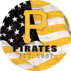Pittsburgh Pirates 12" Team Color Flag Sign