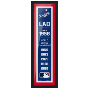 Los Angeles Dodgers 6'' x 22'' Empire Framed Artwork