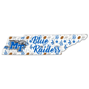 MTSU Blue Raiders 12'' Floral State Sign