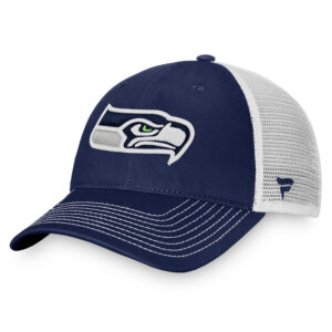 Men's Fanatics Navy/White Seattle Seahawks Fundamental Trucker Unstructured Adjustable Hat