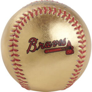 Atlanta Braves Rawlings Gold Leather Baseball