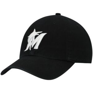 Men's '47 Black Miami Marlins Challenger Adjustable Hat