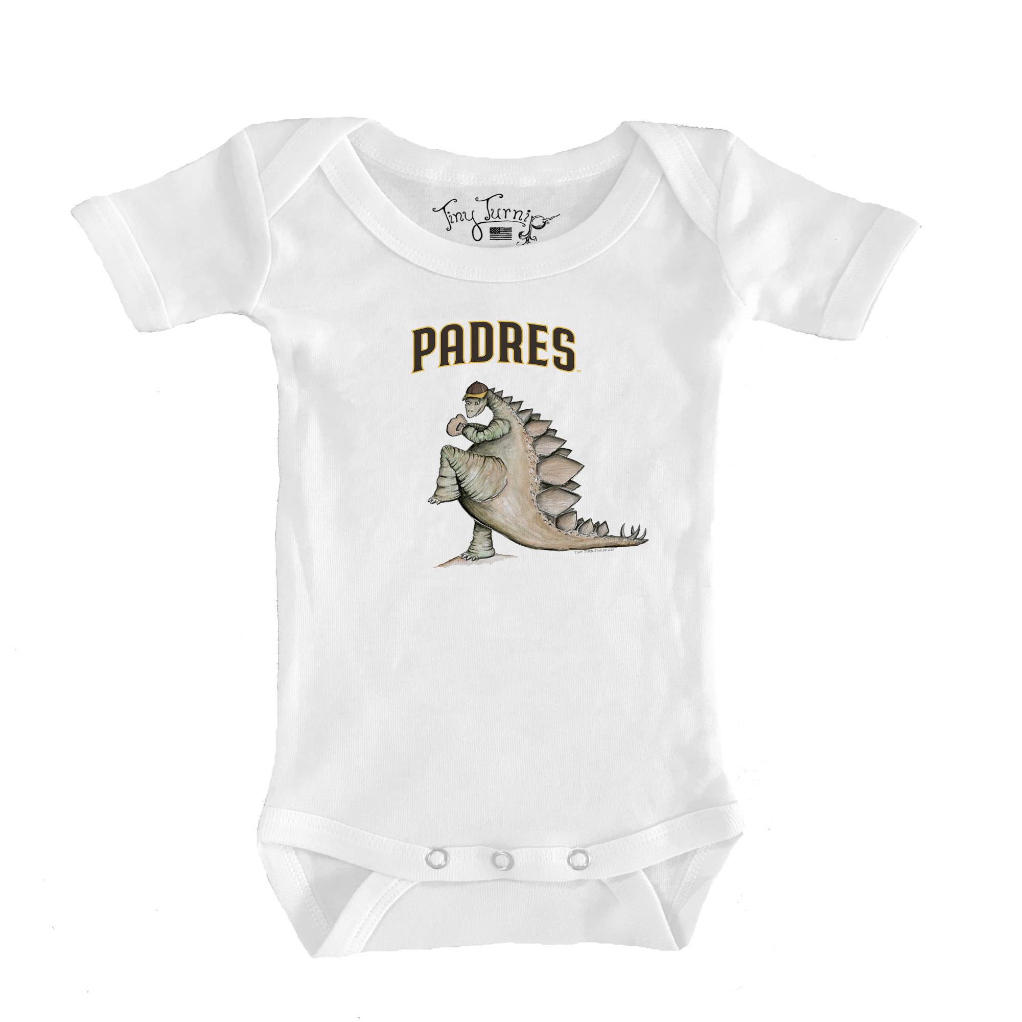 Infant Tiny Turnip White San Diego Padres Stega Bodysuit