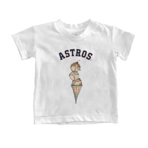 Infant Tiny Turnip White Houston Astros Triple Scoop T-Shirt