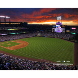 Colorado Rockies Unsigned Coors Field Right Field Sunset Photograph