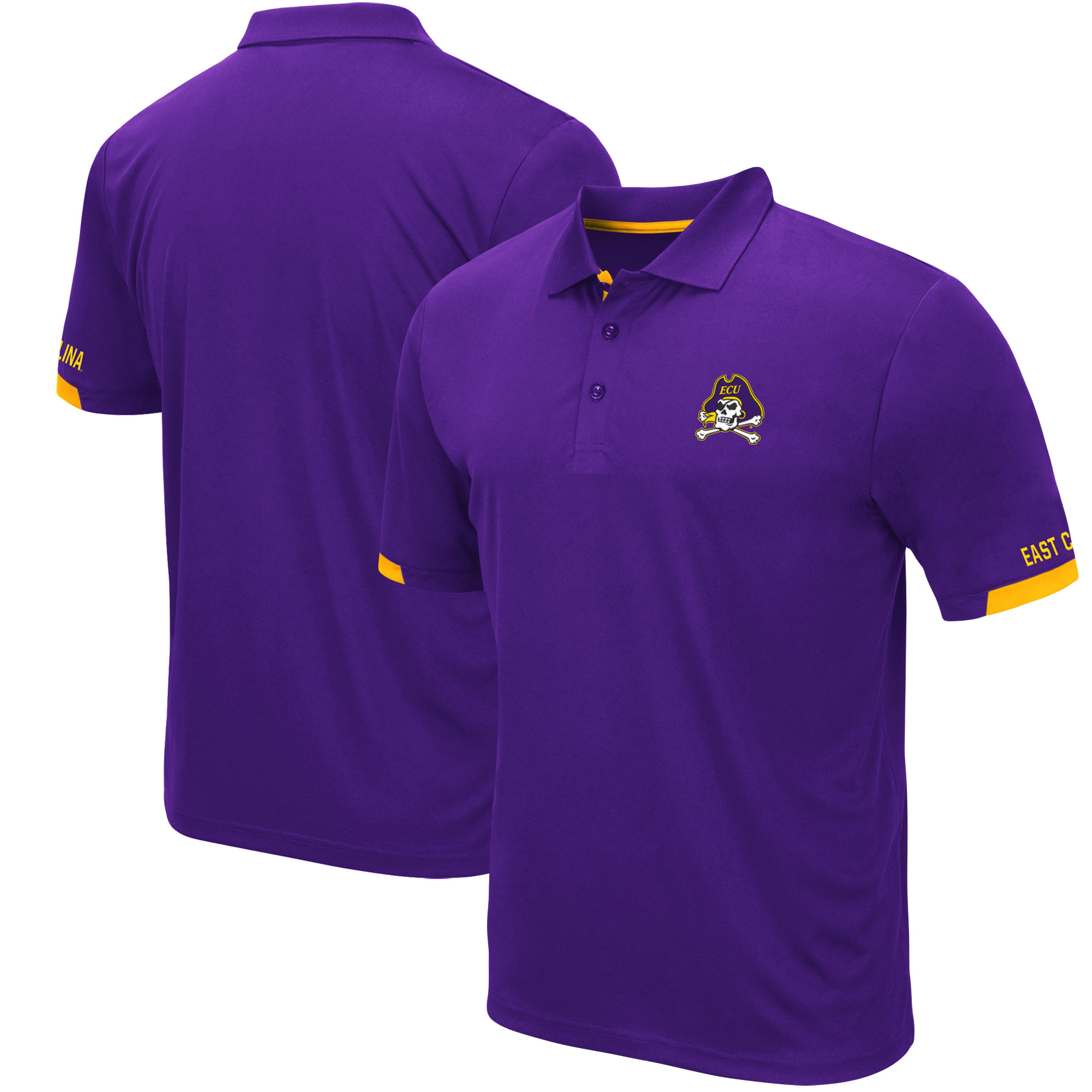 Men's Colosseum Purple ECU Pirates Santry Lightweight Polo