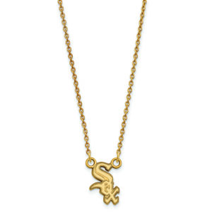 Women's Chicago White Sox 18'' 10k Yellow Gold Small Pendant Necklace