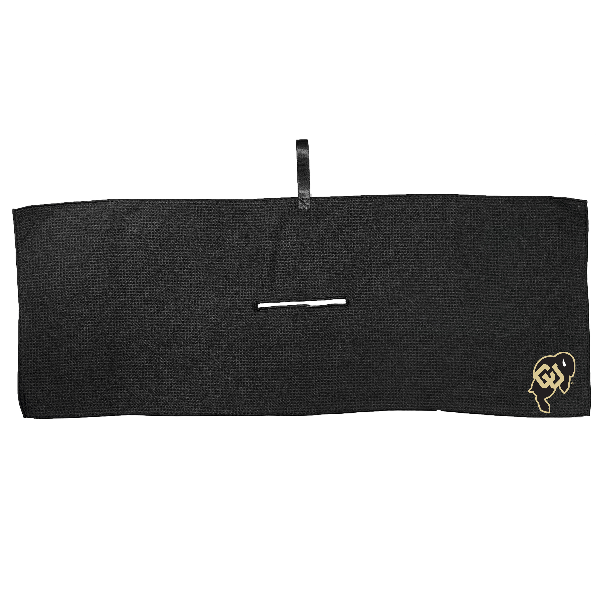 Black Colorado Buffaloes 16'' x 40'' Microfiber Golf Towel - Image 2