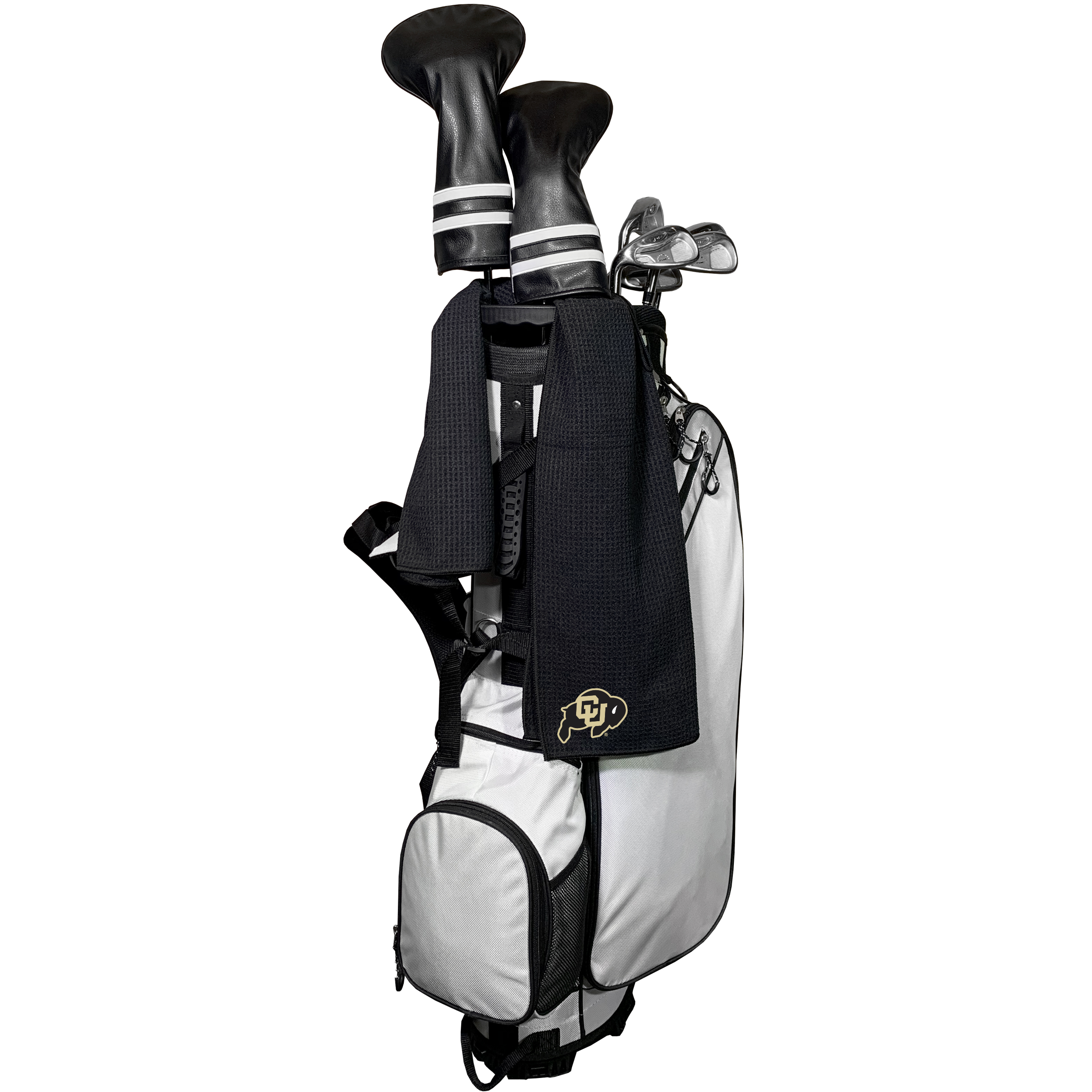 Black Colorado Buffaloes 16'' x 40'' Microfiber Golf Towel - Image 5
