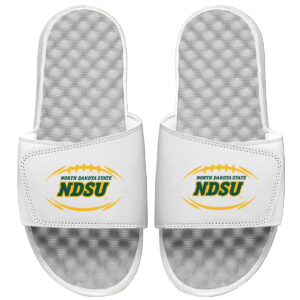 Men's ISlide White NDSU Bison Football Logo Slide Sandal